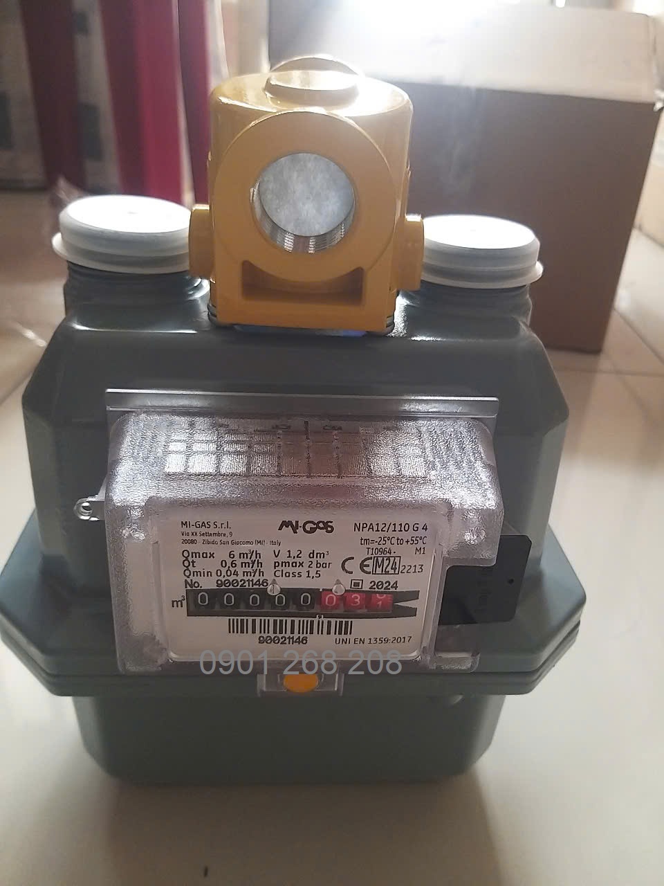 Đồng hồ đo lưu lượng gas G4 MIgas với lọc bông